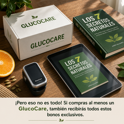 GlucoCare™ Monitor 4 en 1: Glucosa Sin Dolor, Presión, Colesterol y Oxígeno + ENVÍO GRATIS