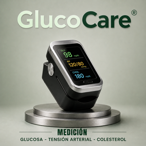 GlucoCare™ Monitor 4 en 1: Glucosa Sin Dolor, Presión, Colesterol y Oxígeno + ENVÍO GRATIS