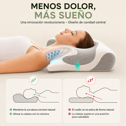 Almohada Cervical Ergonómica – Alivio Muscular y Mejora del Sueño